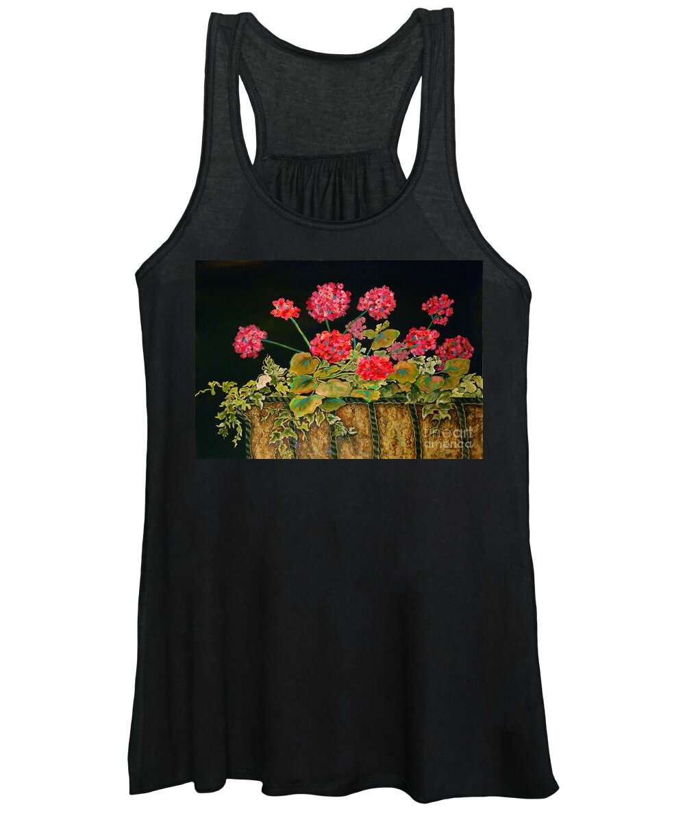 Flowers Women's Tank Top featuring the painting Geraniums by Genie Morgan