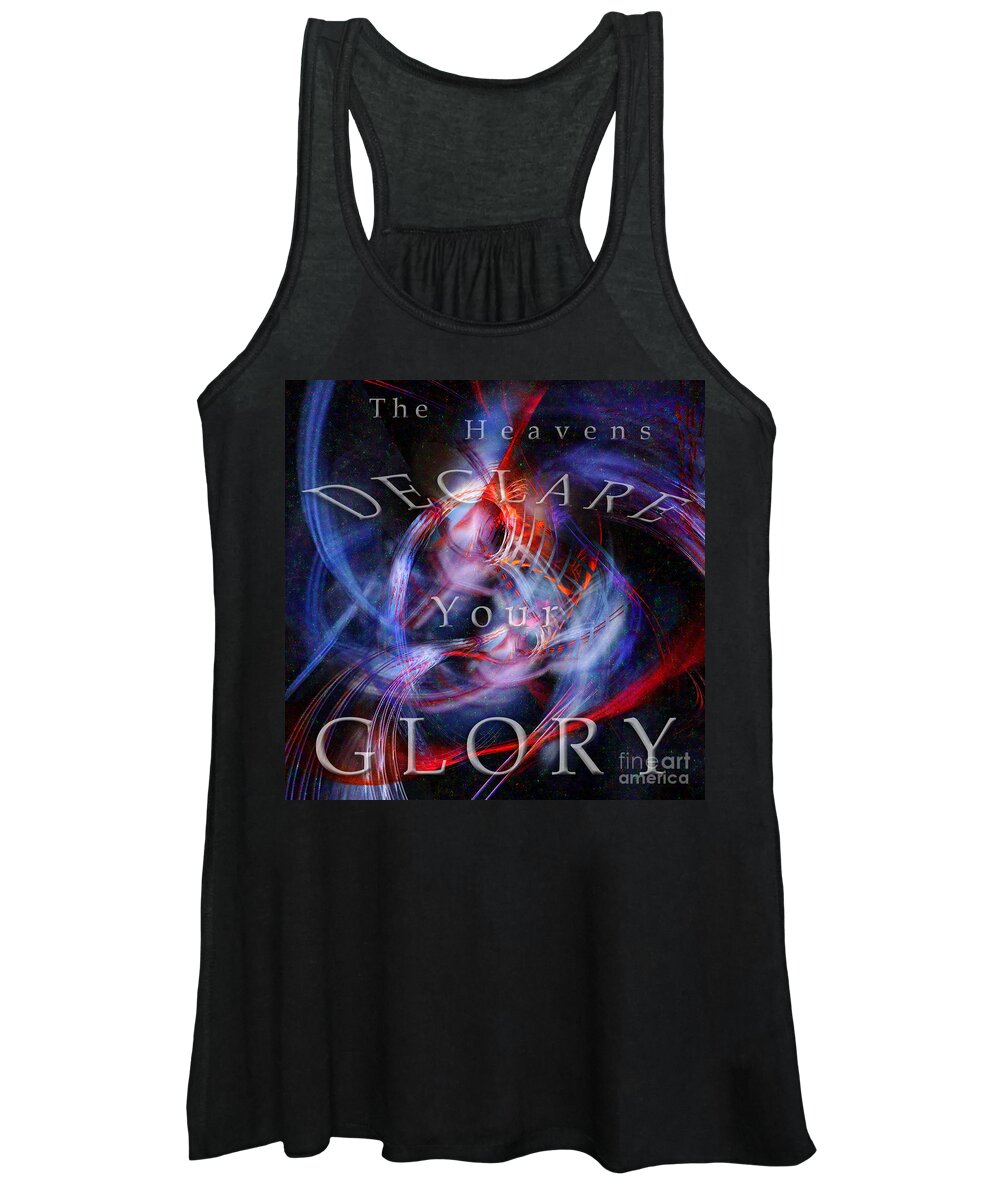 the Heavens Declare Your Glory Women's Tank Top featuring the digital art Glory1 by Margie Chapman