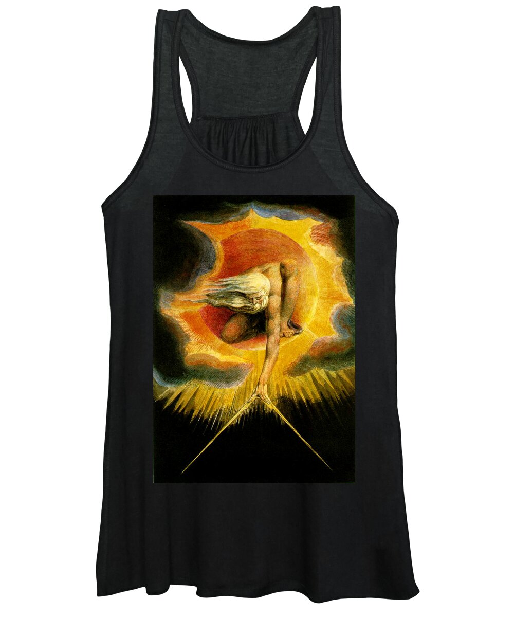 Romanticism Women's Tank Top featuring the painting God As Architect by William Blake