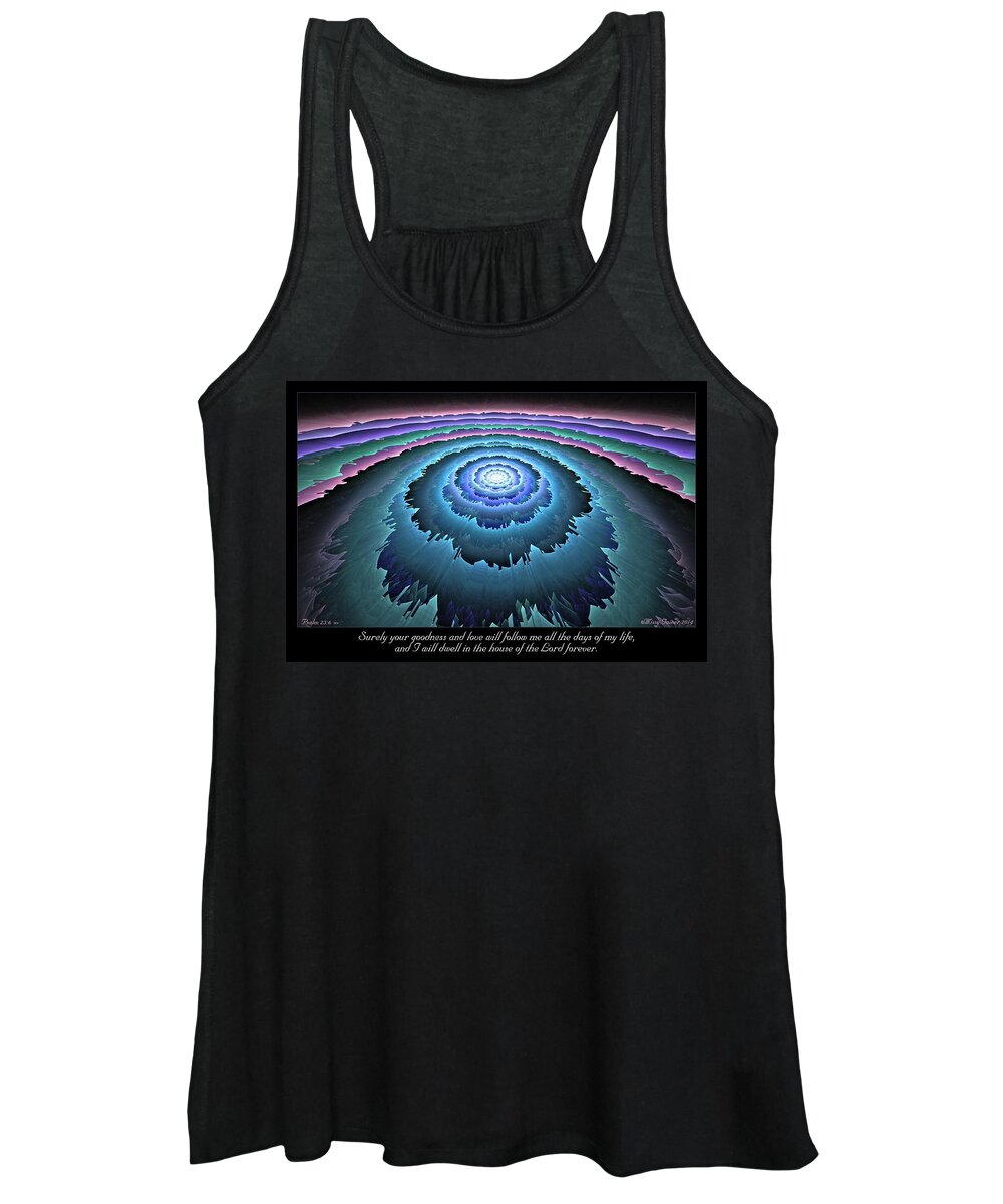 Fractal Women's Tank Top featuring the digital art Goodness and Love by Missy Gainer