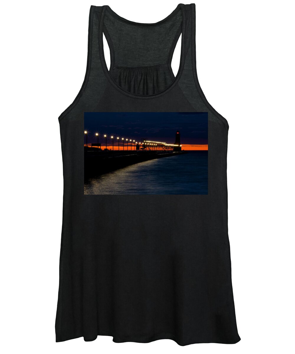 Grand Haven Lighthouse Women's Tank Top featuring the photograph Grand Haven Lighthouse by Lisa Chorny