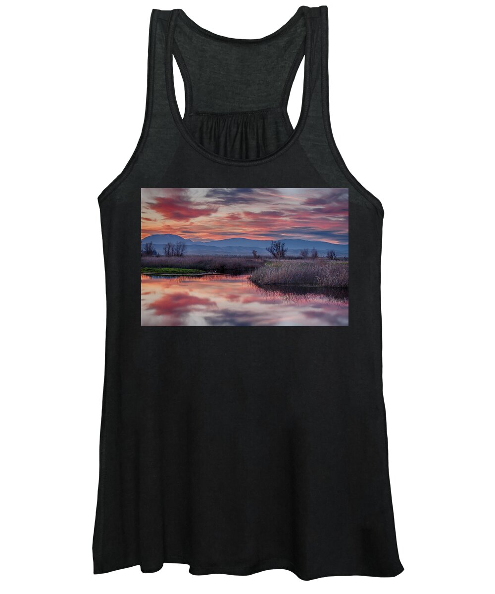 Beautiful Sunset Women's Tank Top featuring the photograph Grand Sunset by Lisa Chorny