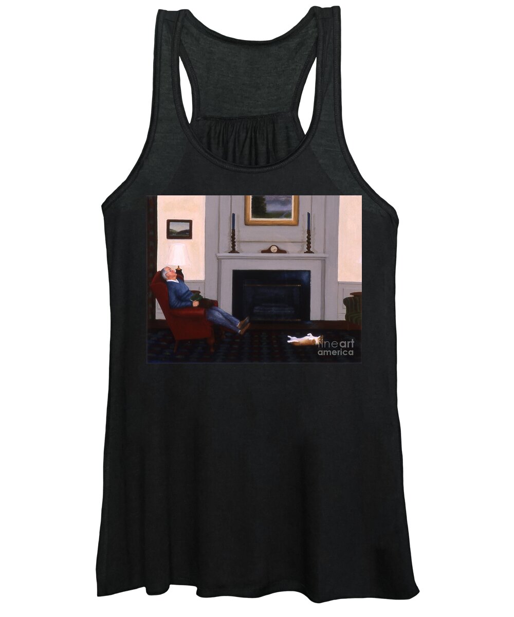Dog Women's Tank Top featuring the painting Great Minds Think Alike by Phyllis Andrews