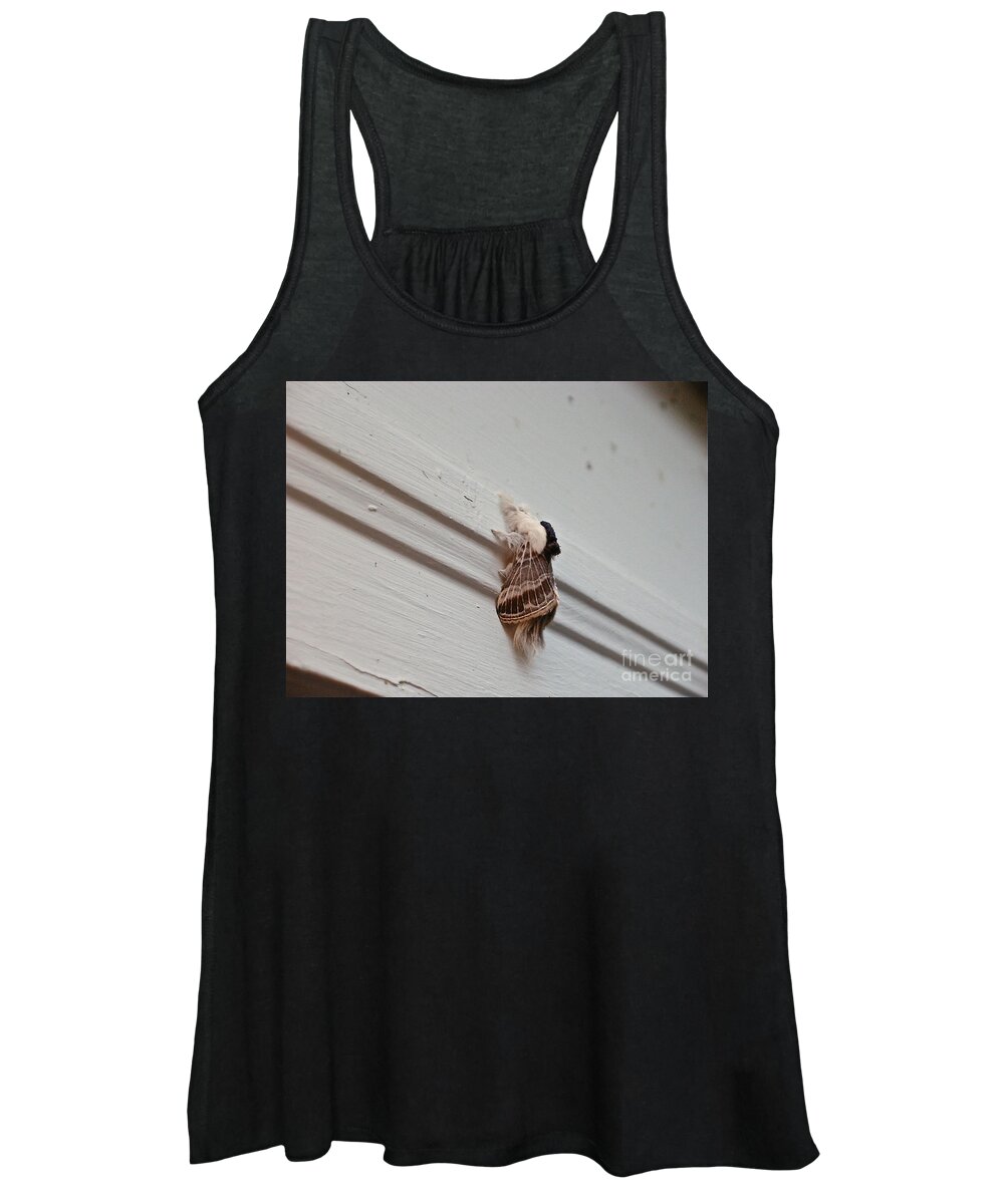 Moths Women's Tank Top featuring the photograph Hairy Russian Moth by Christopher Plummer