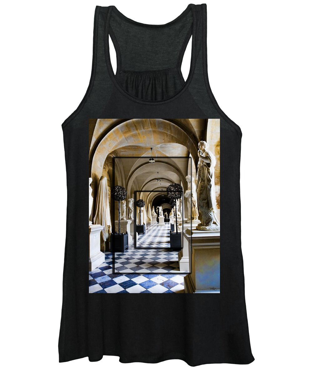 Arch Women's Tank Top featuring the photograph Halls of Versailles Paris by Evie Carrier