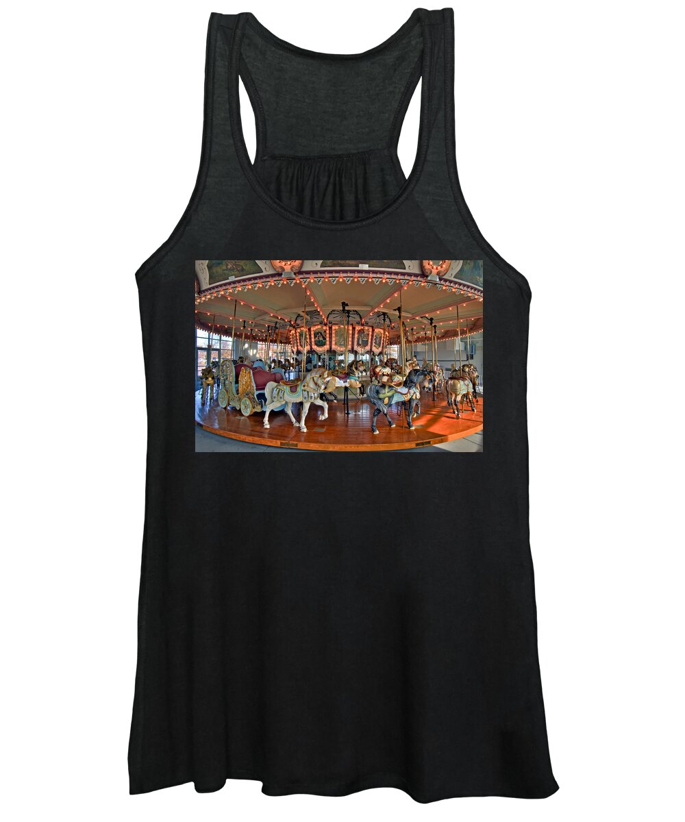 Carousel Women's Tank Top featuring the photograph Hampton Carousel 2 by Jerry Gammon