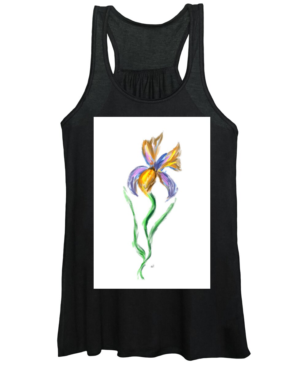 Ipad Women's Tank Top featuring the painting Happy Mother's Day Iris by Angela Stanton