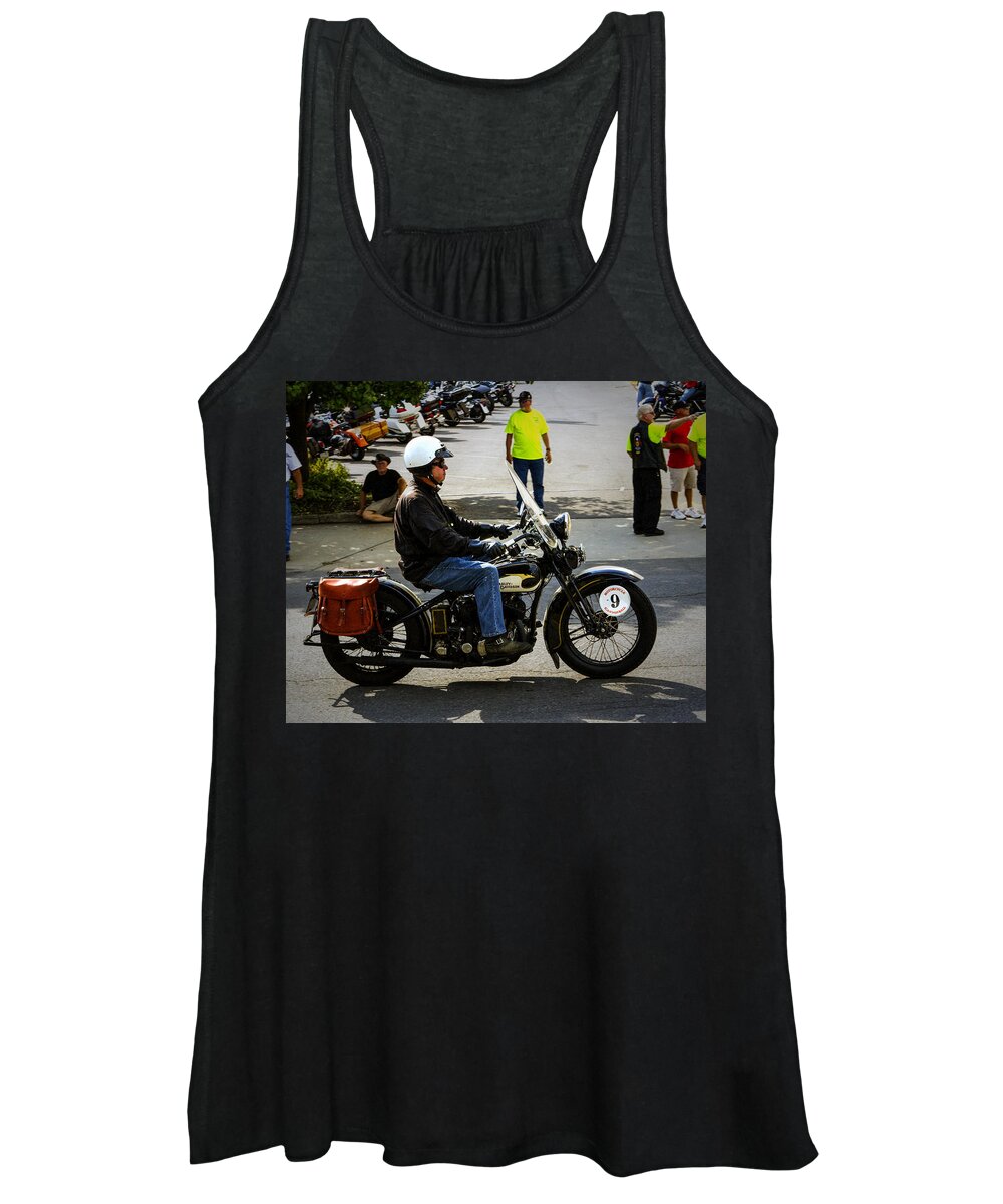 Antique Women's Tank Top featuring the photograph Harley 9 by Jeff Kurtz