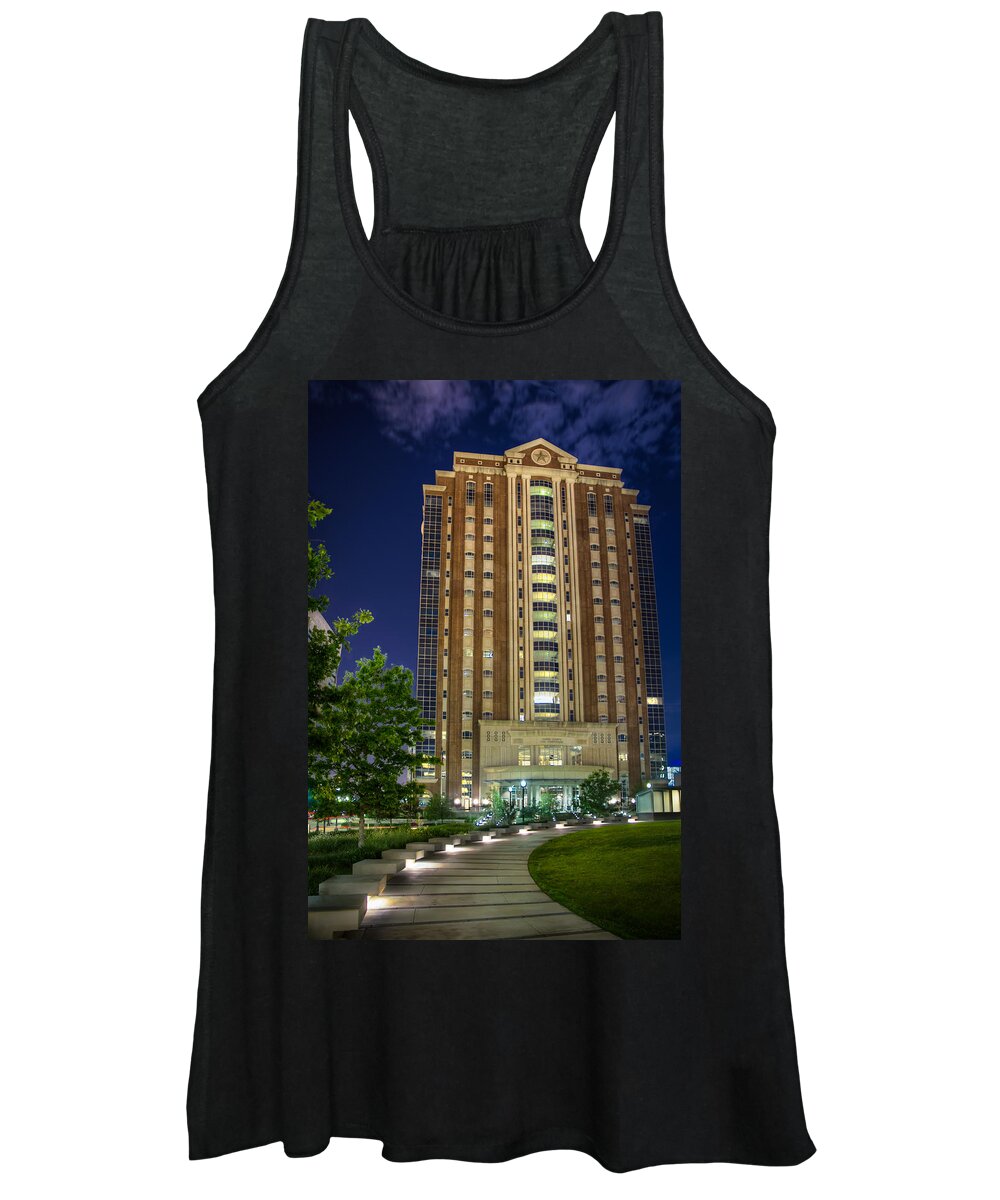 Downtown Women's Tank Top featuring the photograph Harris County Civil Courthouse by Tim Stanley
