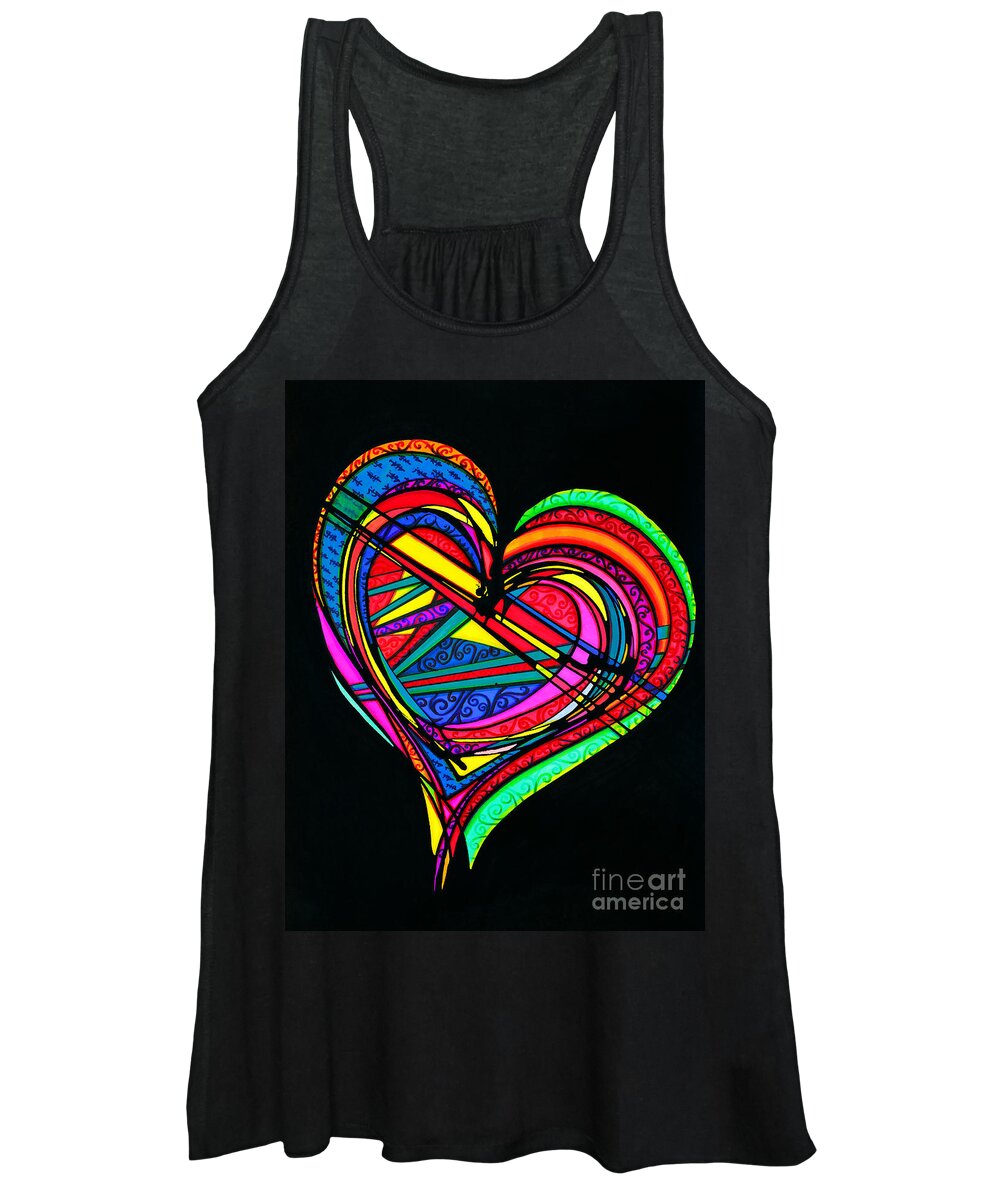 Love. Csulb Women's Tank Top featuring the drawing Heart Heart Heart by Joey Gonzalez