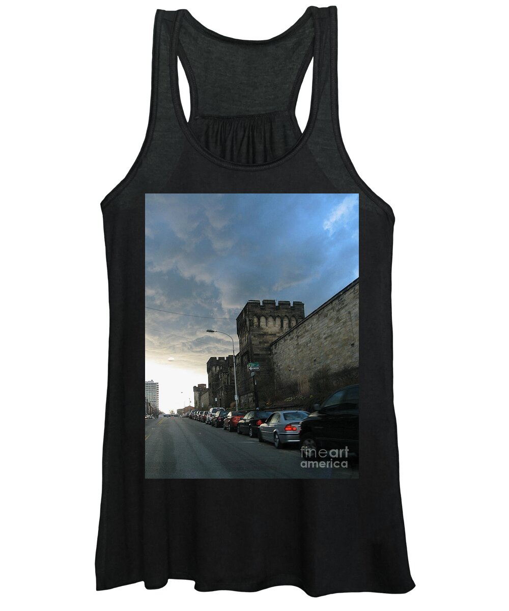 Castle Women's Tank Top featuring the photograph Heavy Weather over Eastern State by Christopher Plummer