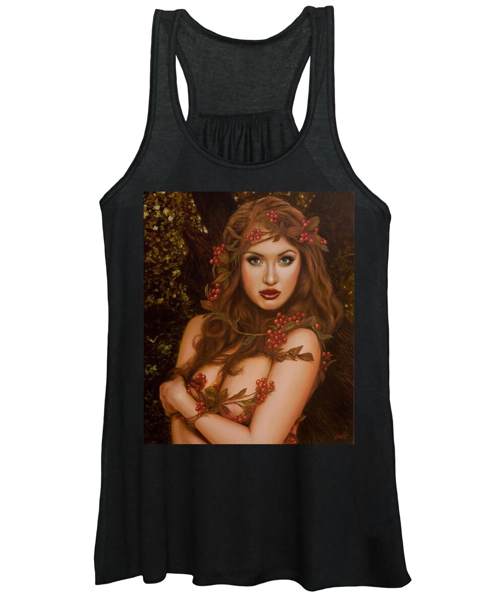 Please Use Keywords That Fit The Image Only Women's Tank Top featuring the painting Hegemone by John Silver