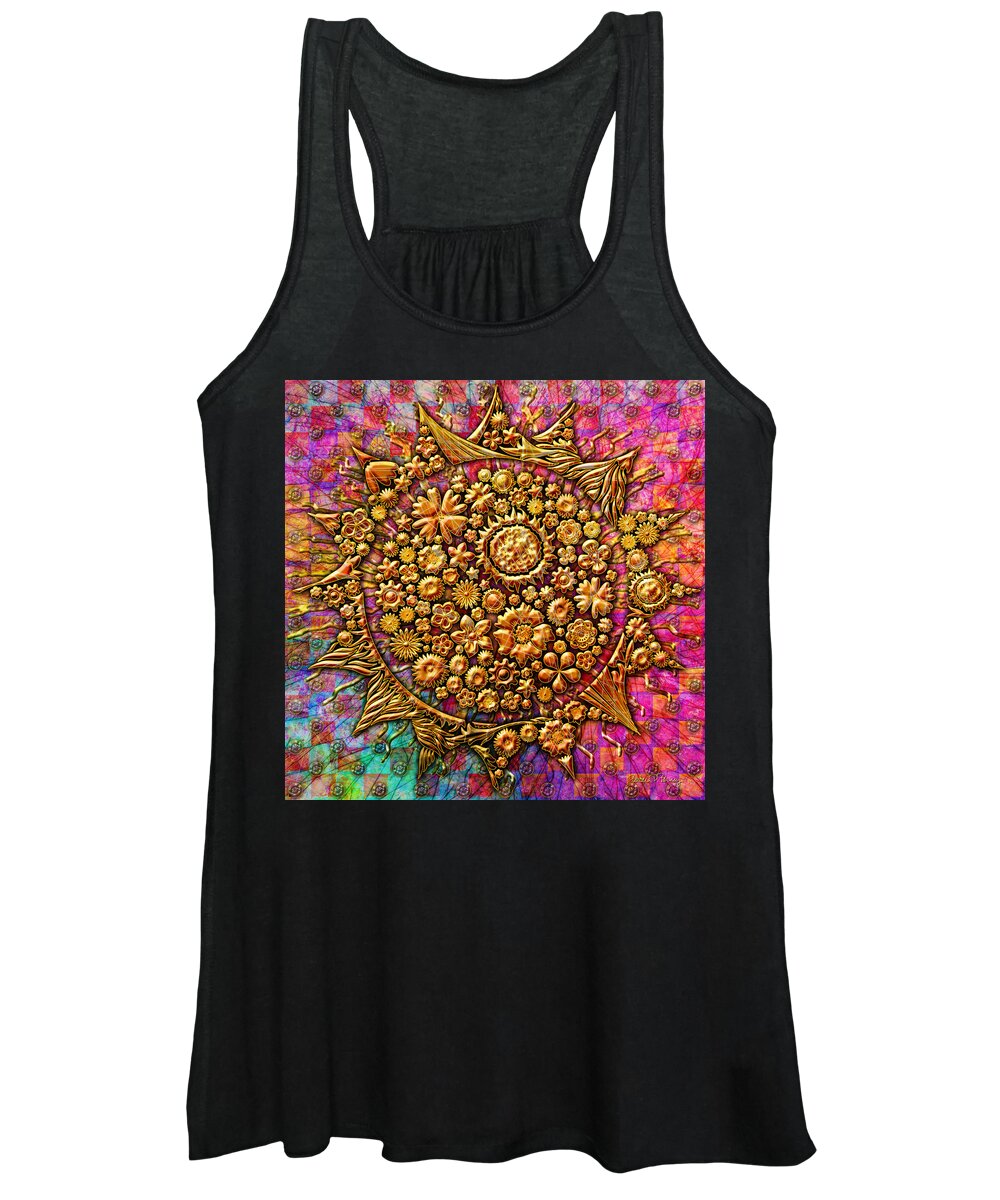 Sun Women's Tank Top featuring the digital art Here Comes the Sun by Barbara Berney