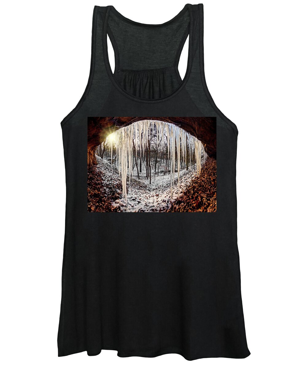 2012 Women's Tank Top featuring the photograph Hinding from winter by Robert Charity