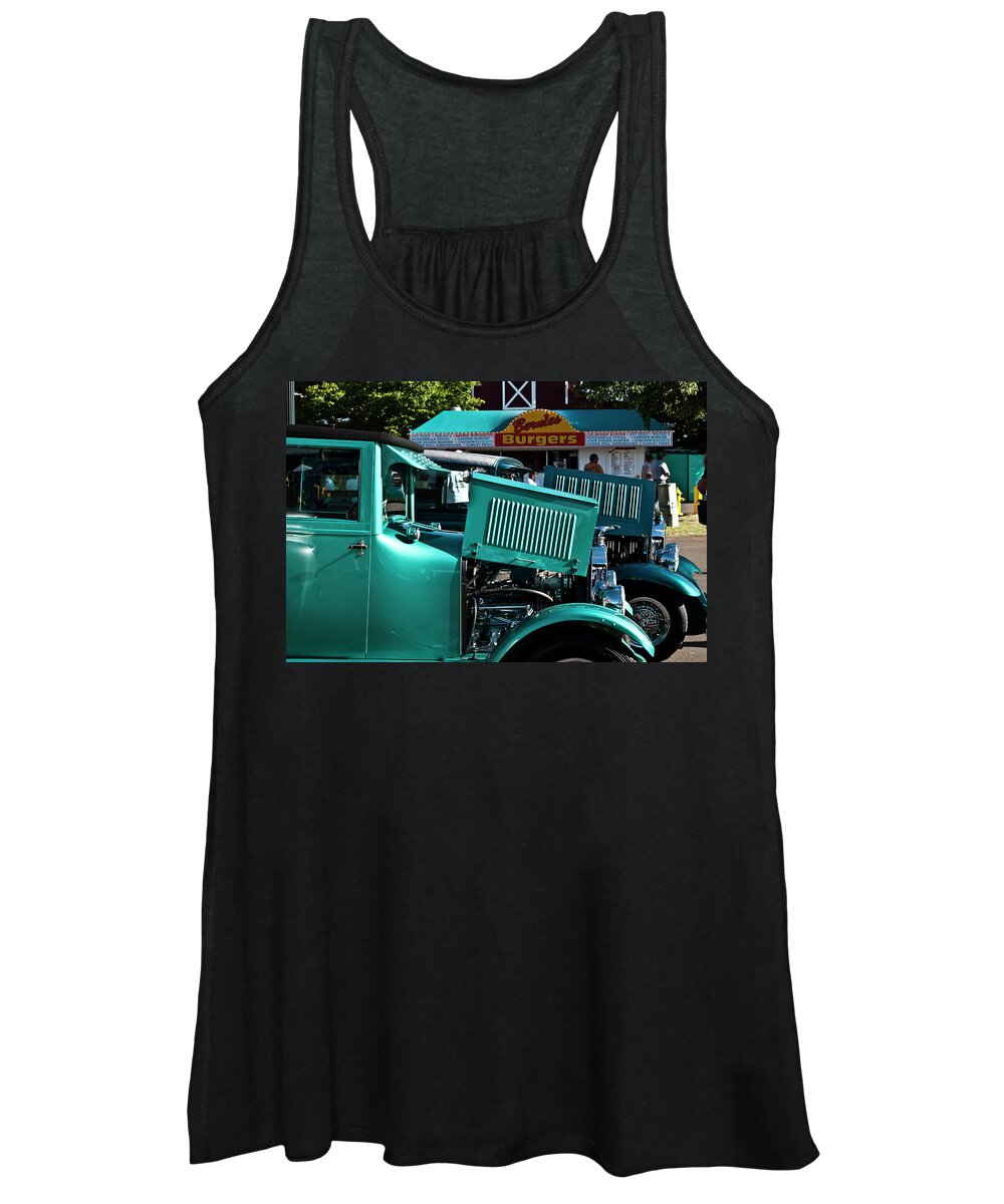Car Women's Tank Top featuring the photograph Hot Rods and Burgers by Ron Roberts