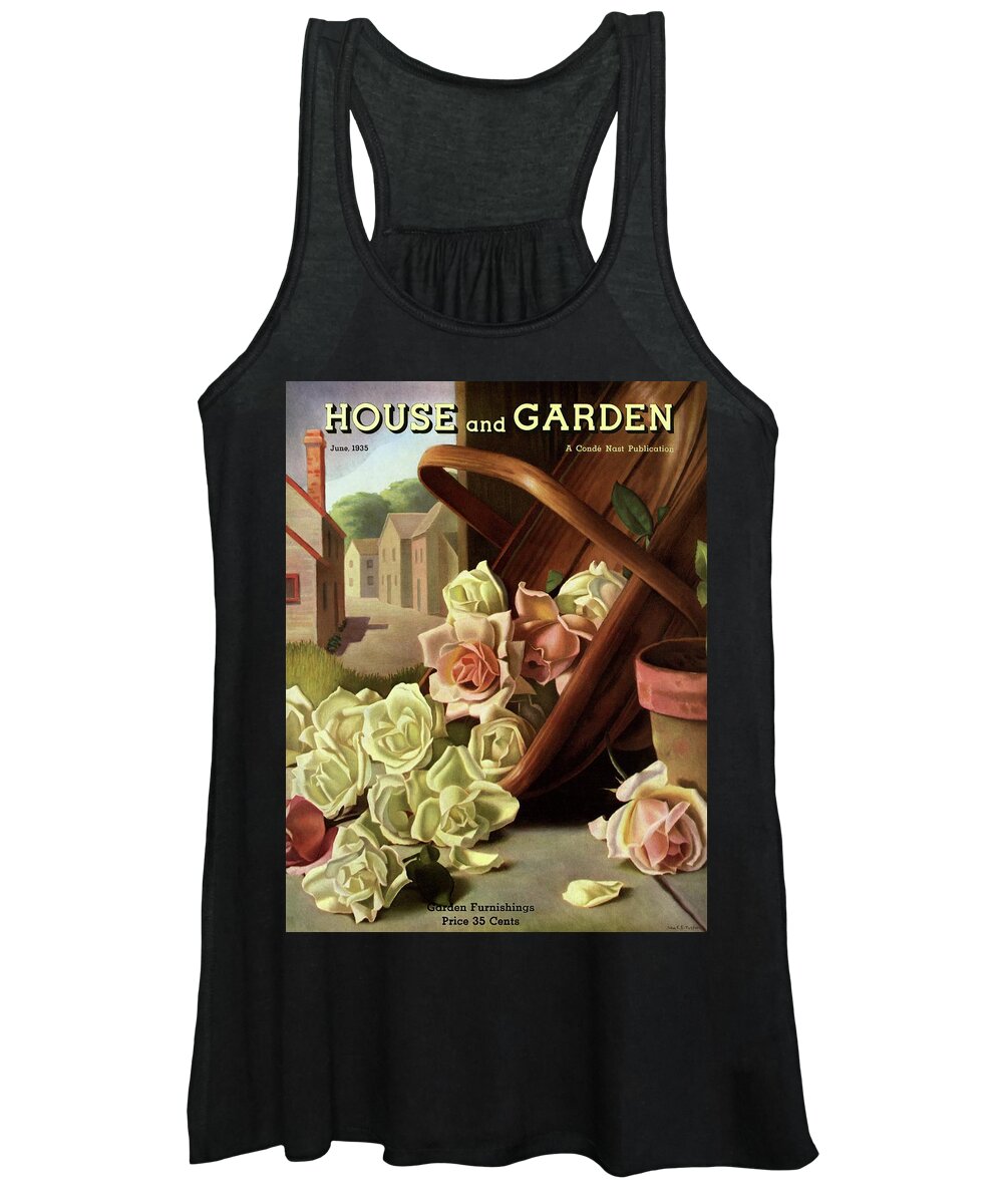 House And Garden Women's Tank Top featuring the photograph House And Garden Cover Of An Upturned Basket by John C. E. Taylor