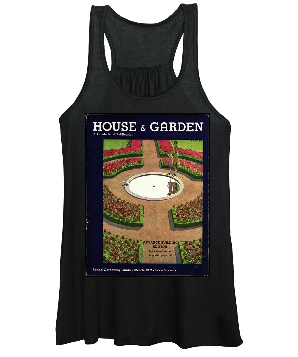 House And Garden Women's Tank Top featuring the photograph House And Garden Spring Gardening Guide Cover by Andre E. Marty