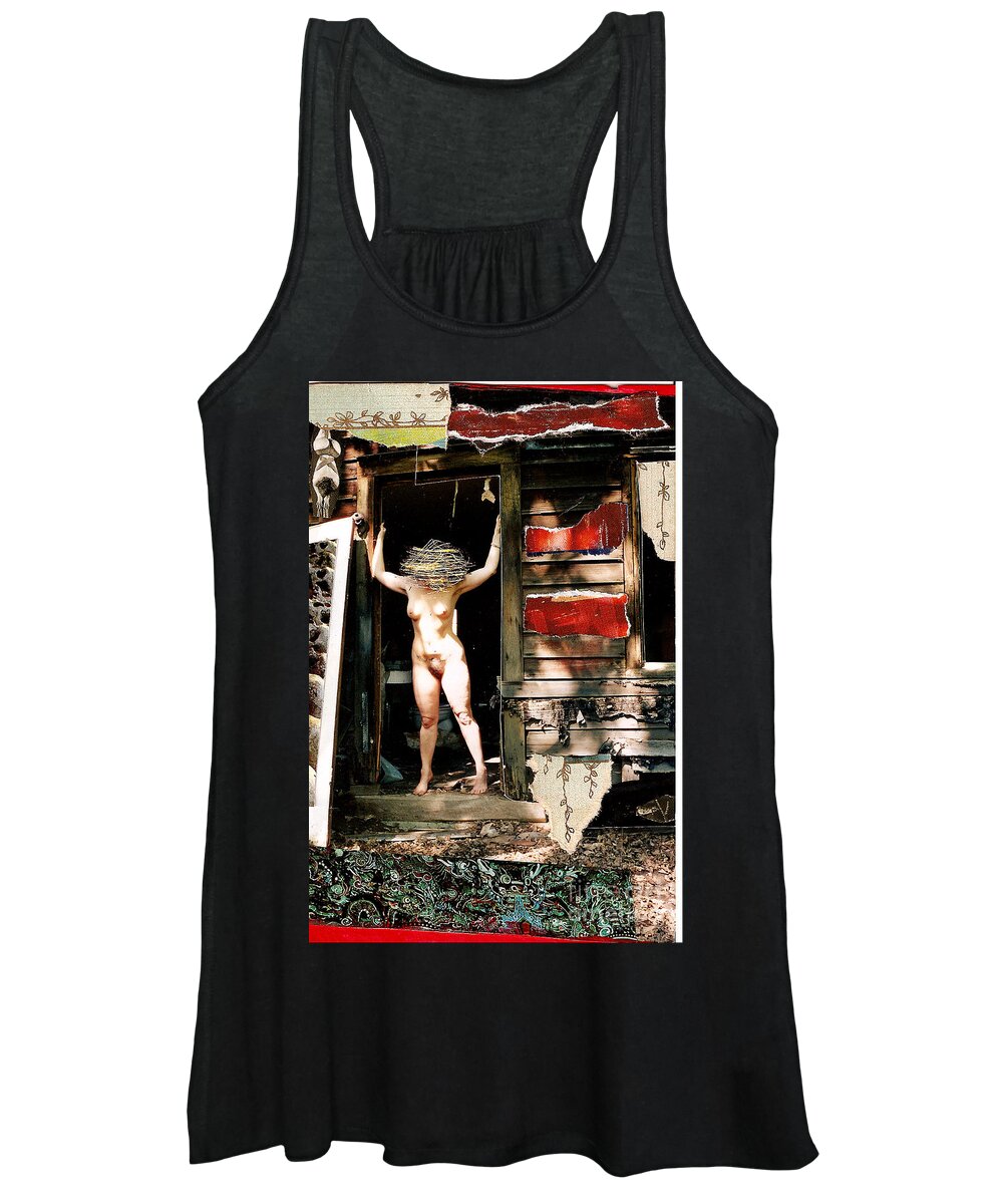 Self Portrait Photo Women's Tank Top featuring the mixed media House by Bellavia