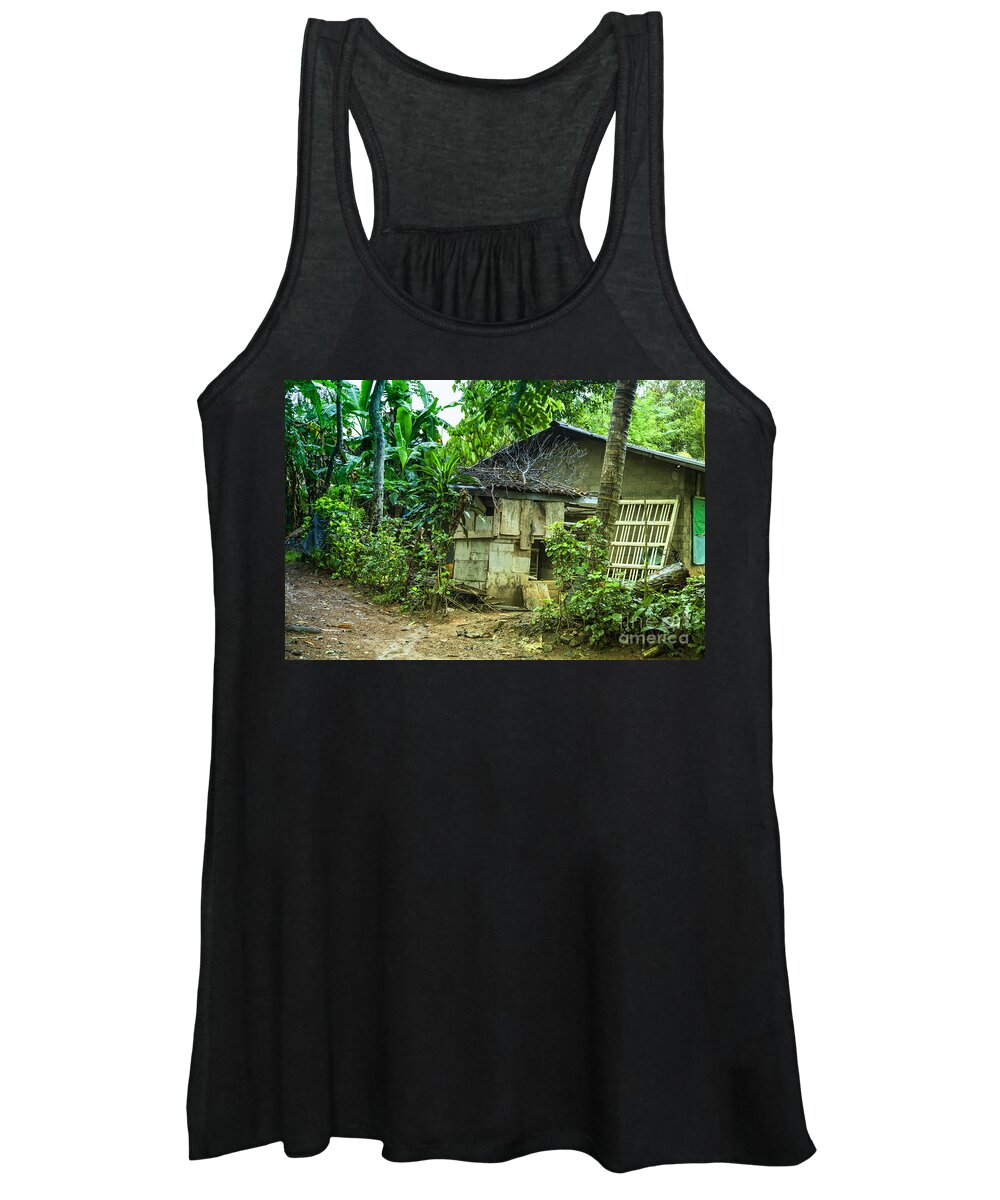 House Women's Tank Top featuring the photograph House In Green Jungle by Gina Koch