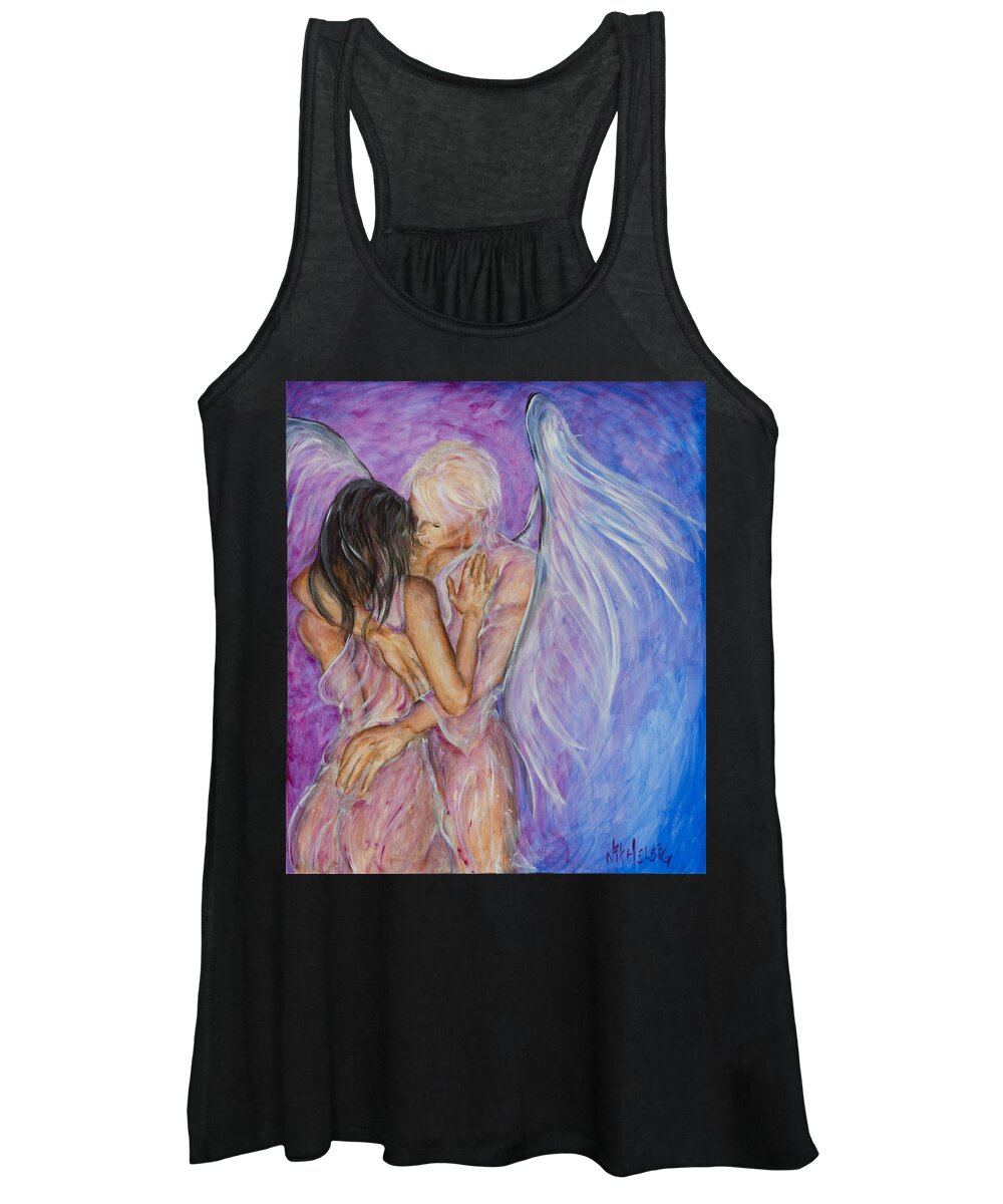 Angel Lovers Women's Tank Top featuring the painting I Believed In You by Nik Helbig