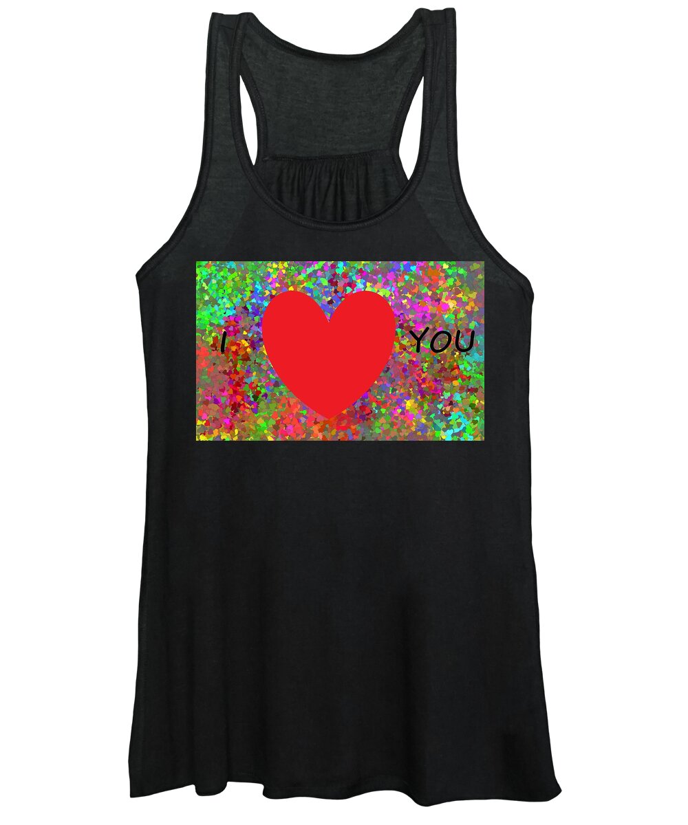Heart Women's Tank Top featuring the painting I Love You Card by Bruce Nutting