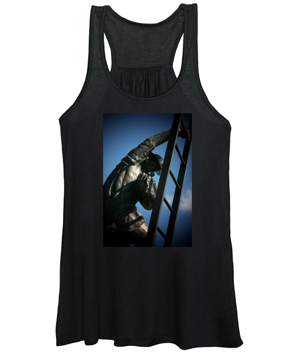 Iaff. Firefighters Women's Tank Top featuring the photograph IAFF Fallen Firefighters Memorial 2 by Susan McMenamin