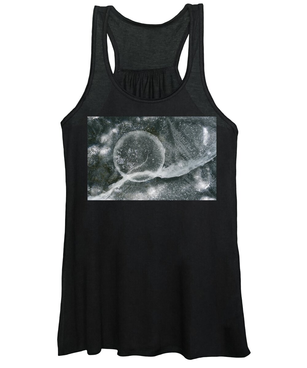 Ice Women's Tank Top featuring the photograph Ice fishing hole by Steven Ralser