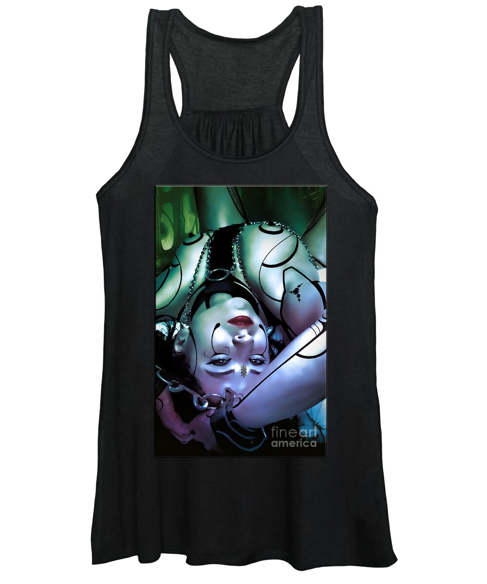 Recre8creation Women's Tank Top featuring the digital art Synthetic Pleasures by Recreating Creation