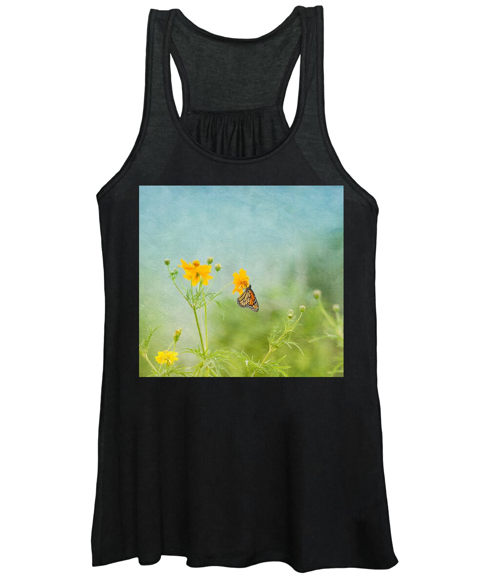 Nature Women's Tank Top featuring the photograph In The Garden - Monarch Butterfly by Kim Hojnacki