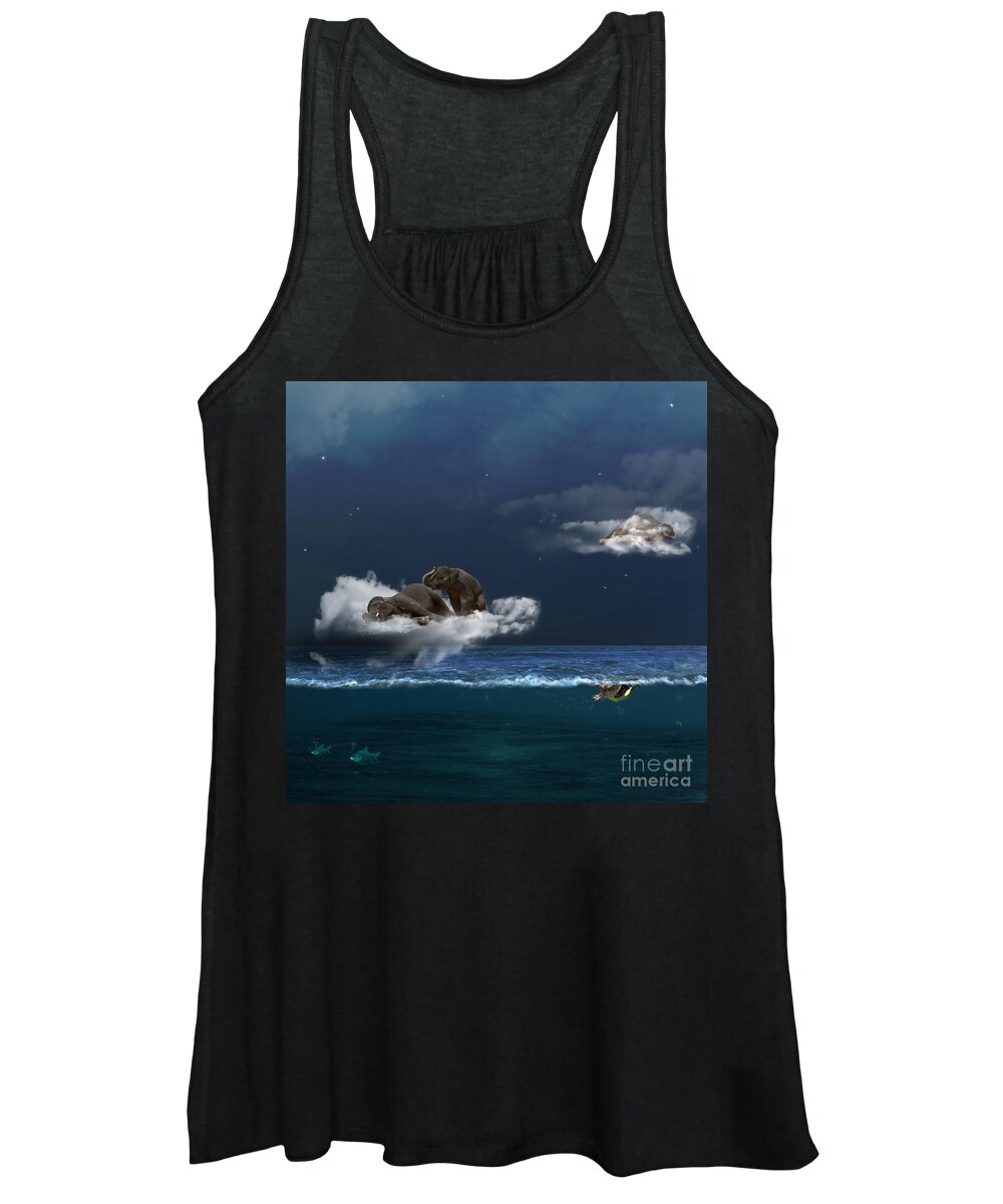Elephant Women's Tank Top featuring the photograph Insomnia by Martine Roch