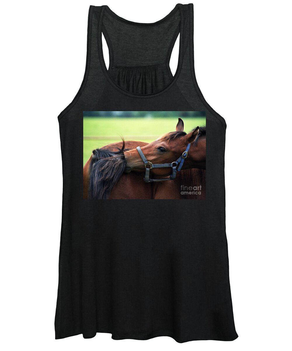 Horse Women's Tank Top featuring the photograph Is It My Tail by Ang El