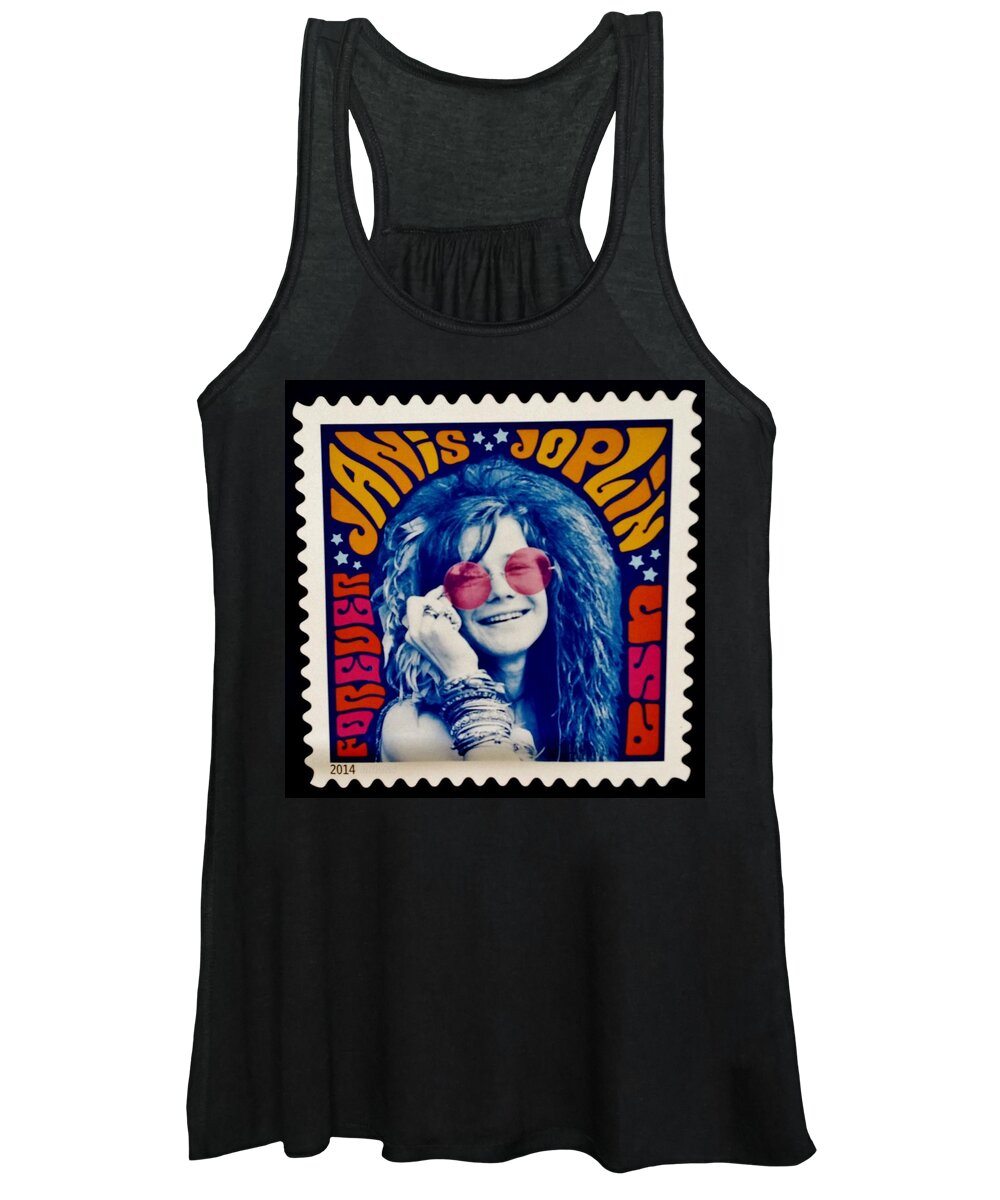 Janis Women's Tank Top featuring the photograph JANIS STAMP in a GROOVY VIBE by Rob Hans