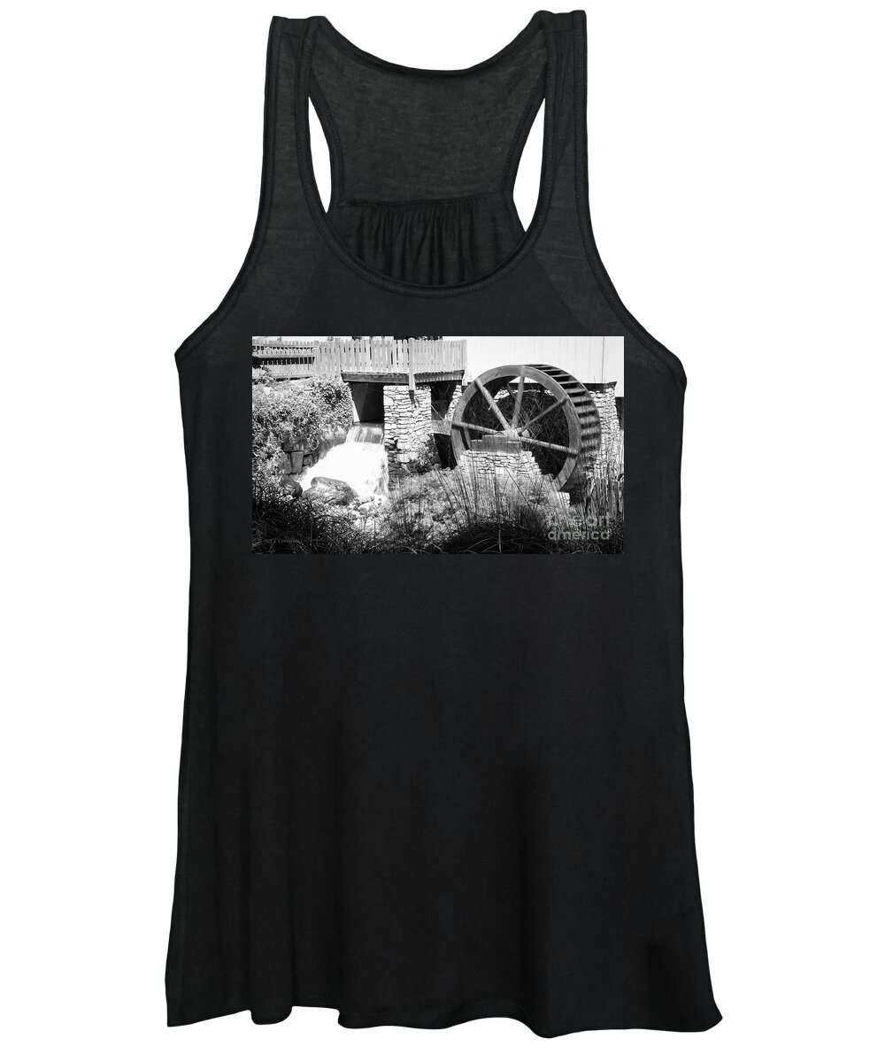 Jenney Mill Women's Tank Top featuring the photograph Jenney Mill in black and white by Carol Lynn Coronios