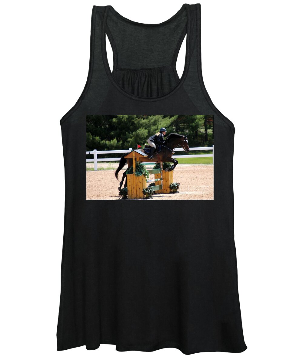 Equestrian Women's Tank Top featuring the photograph Jumper116 by Janice Byer