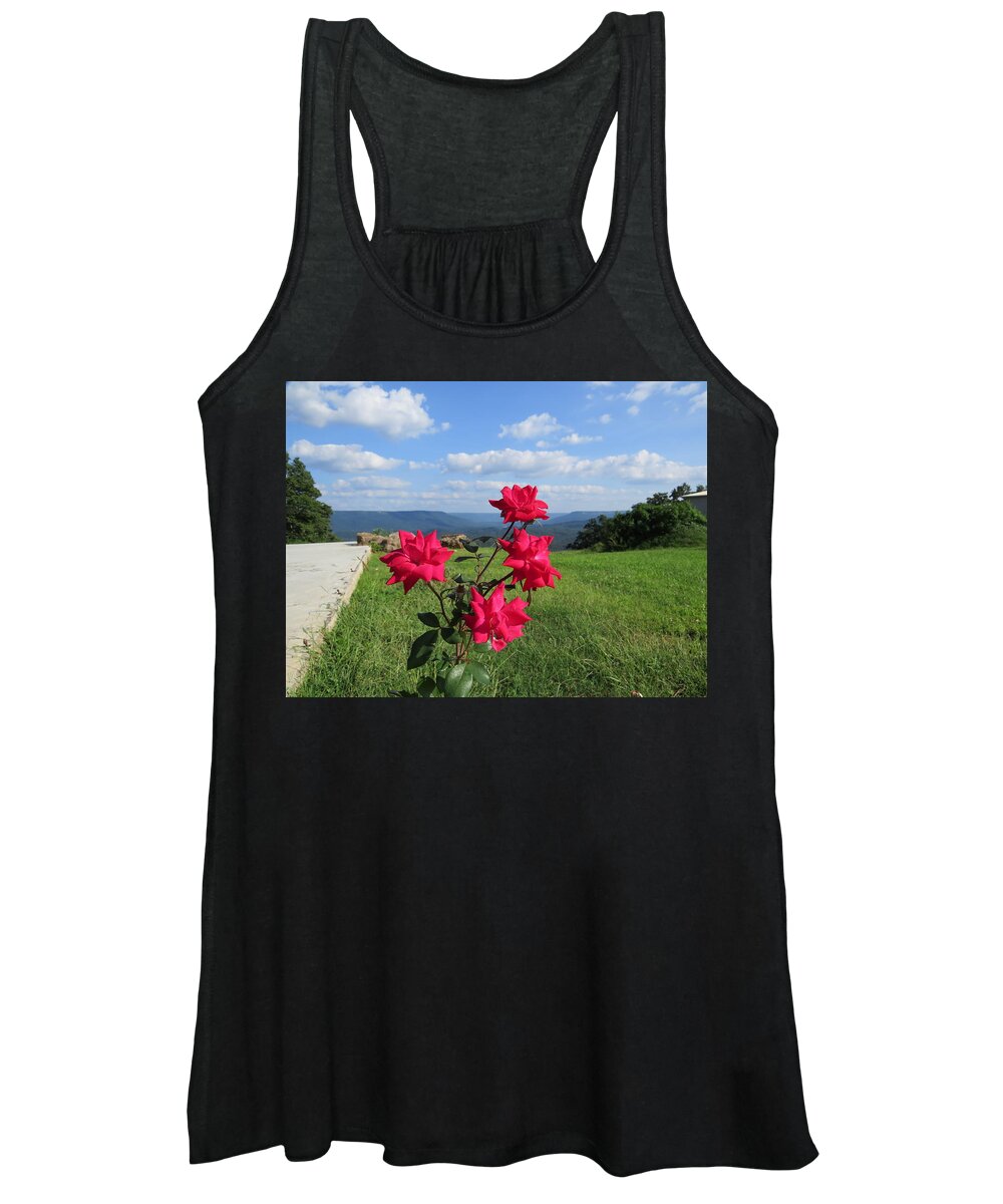 Floral Women's Tank Top featuring the photograph Knock Out Rose by Aaron Martens