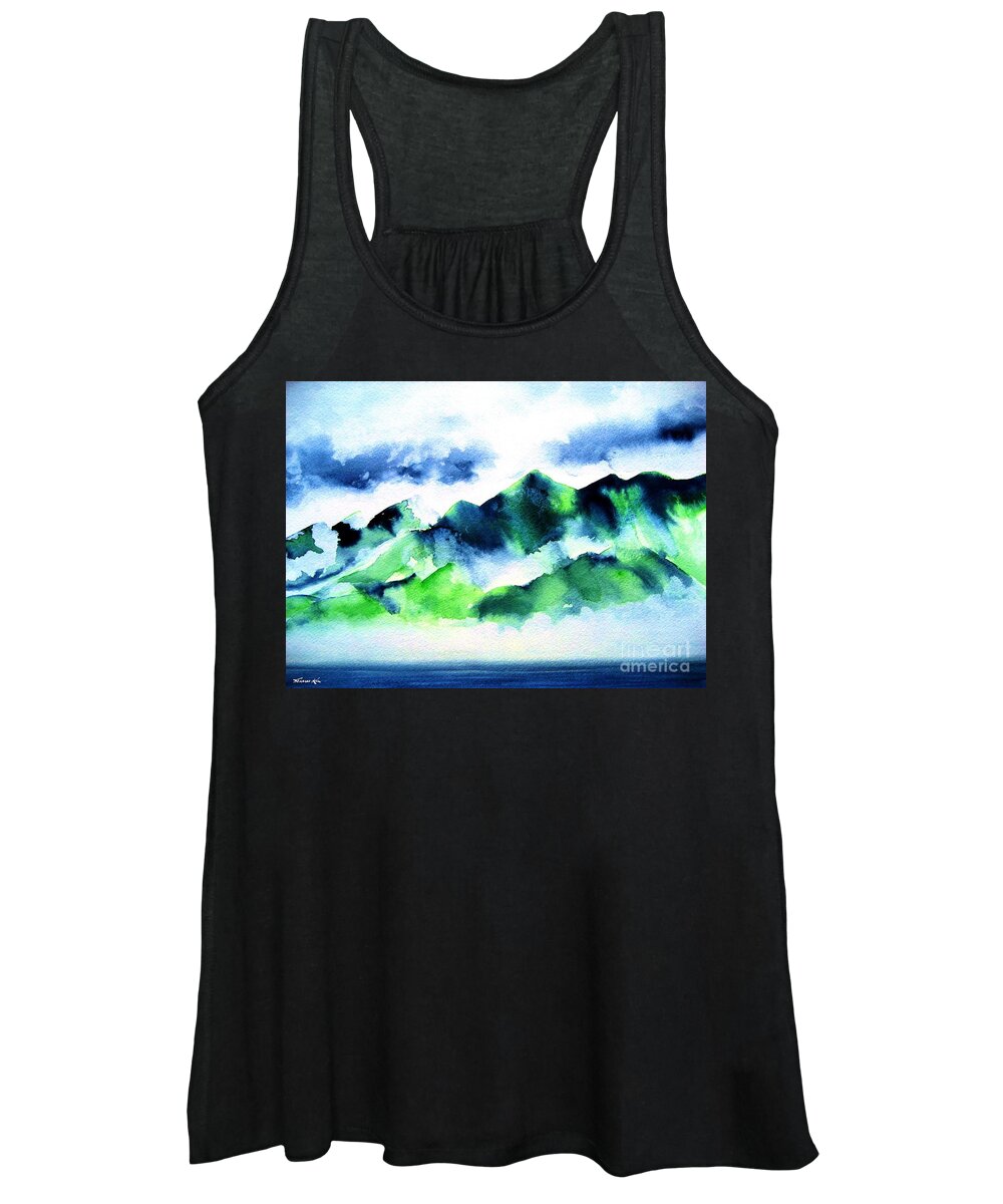 Mountains Women's Tank Top featuring the painting Komohana by Frances Ku