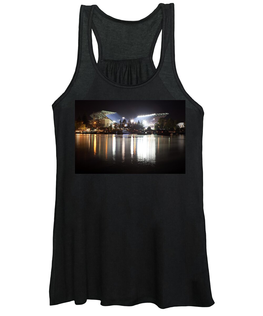 Husky Stadium Women's Tank Top featuring the photograph Last Game at the Old Husky Stadium by Max Waugh