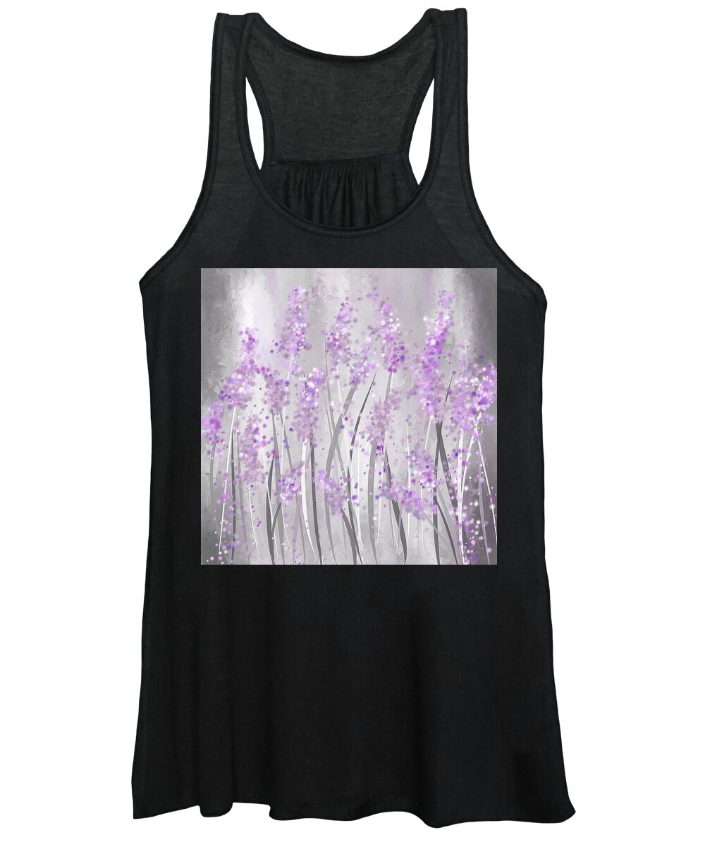Lavender Women's Tank Top featuring the painting Lavender Art by Lourry Legarde