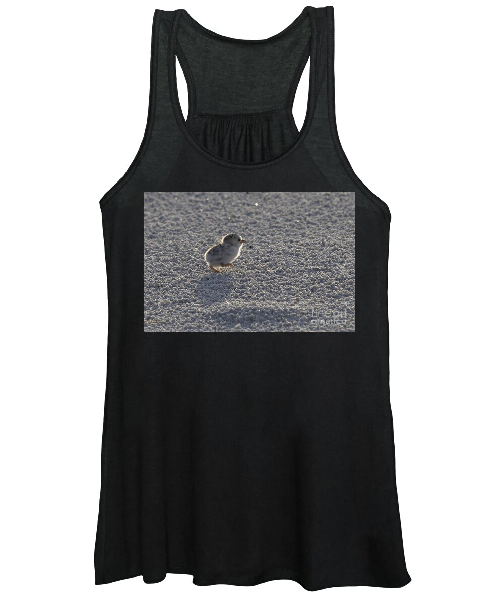 Least Tern Women's Tank Top featuring the photograph Least Tern Chick by Meg Rousher