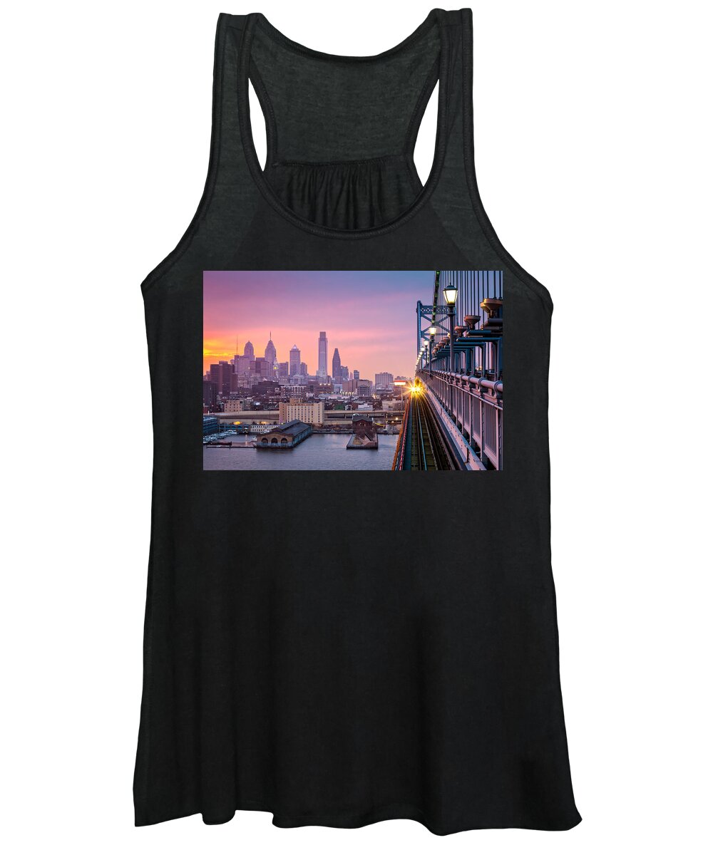Ben Franklin Women's Tank Top featuring the photograph Leaving Philadelphia by Mihai Andritoiu