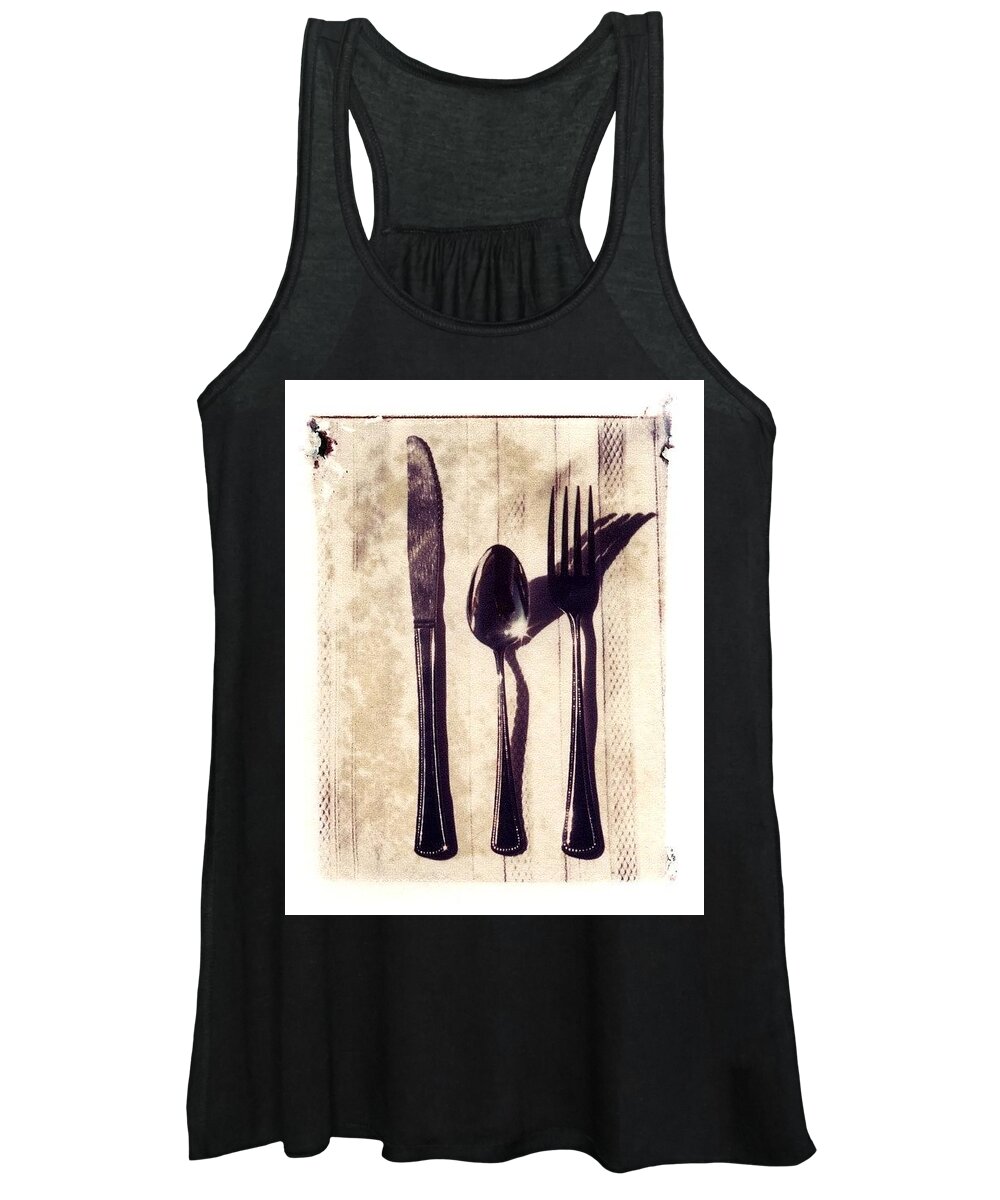 Forks Women's Tank Top featuring the photograph Lets Eat by Jane Linders