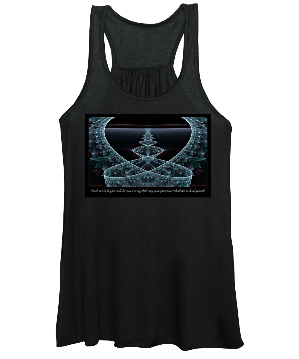 Fractal Women's Tank Top featuring the digital art Level Ground by Missy Gainer