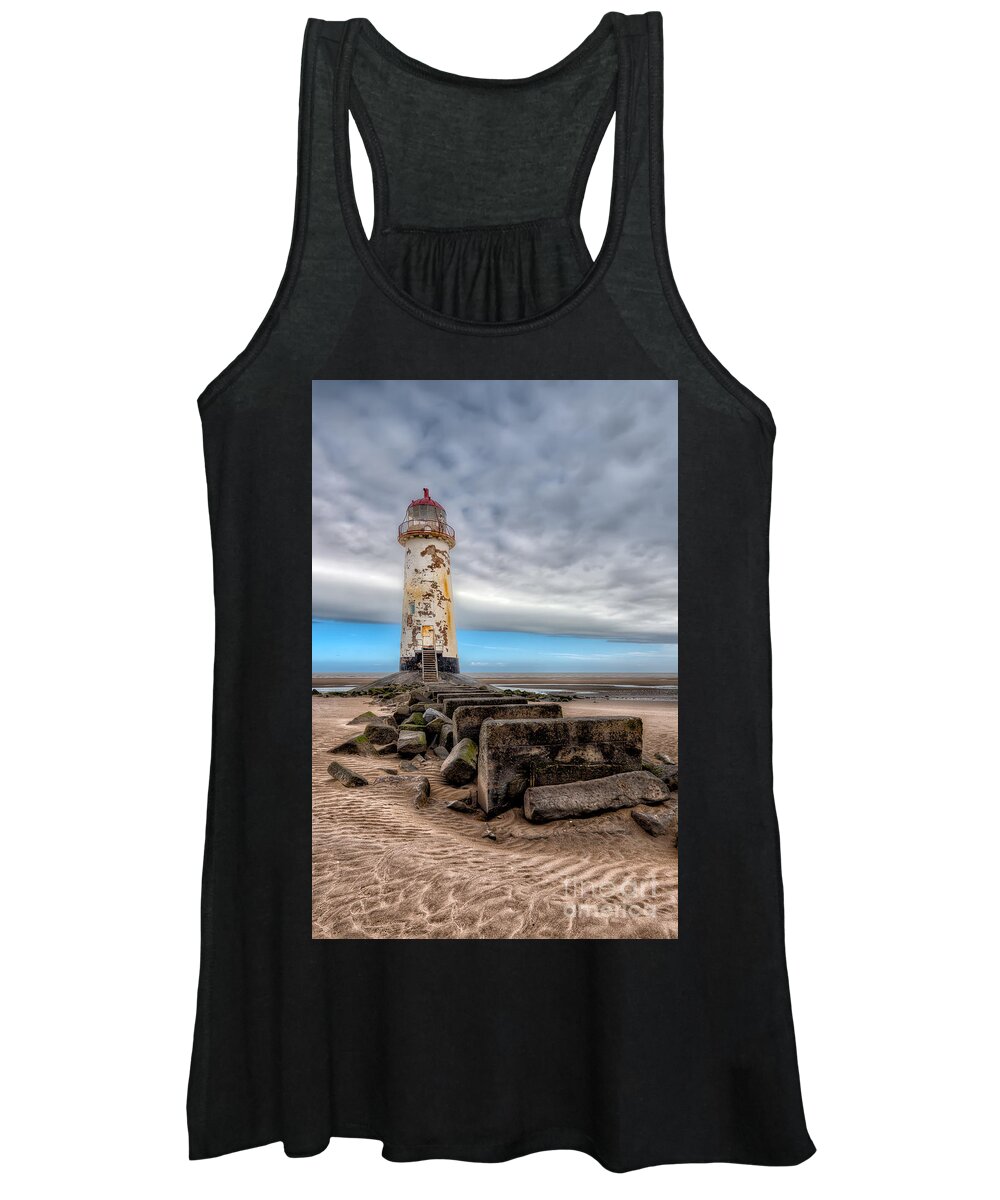  Beach Women's Tank Top featuring the photograph Lighthouse Steps by Adrian Evans