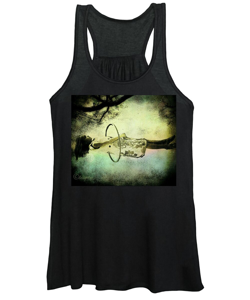 Girl Women's Tank Top featuring the digital art Living in the Fear by Delight Worthyn