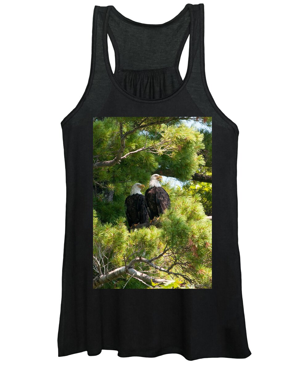 Bald Eagle Women's Tank Top featuring the photograph Look Over There by Brenda Jacobs