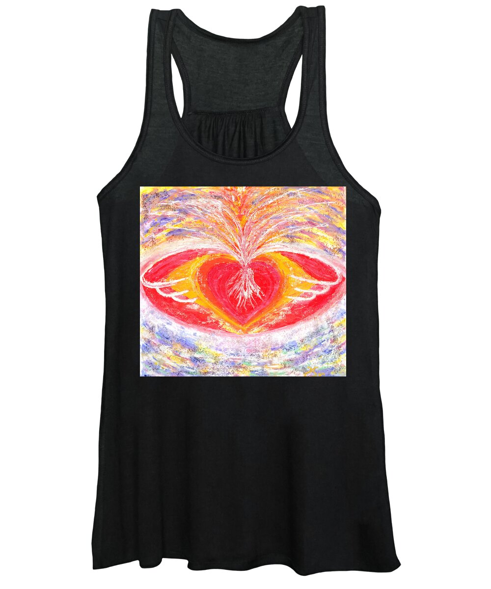 Love Women's Tank Top featuring the painting Love around the world by Heidi Sieber
