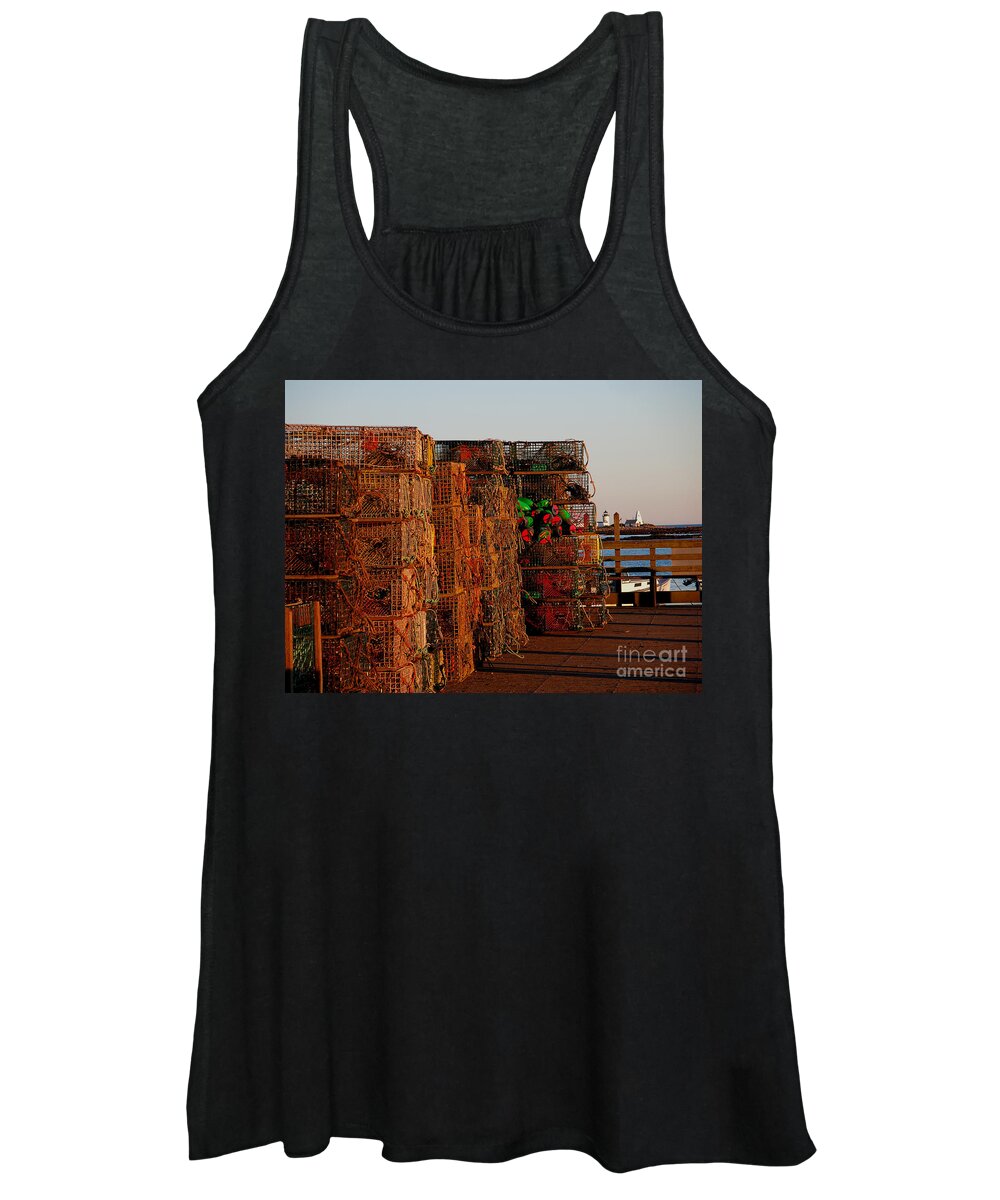 Lobster Traps Women's Tank Top featuring the photograph Maine Traps by HEVi FineArt