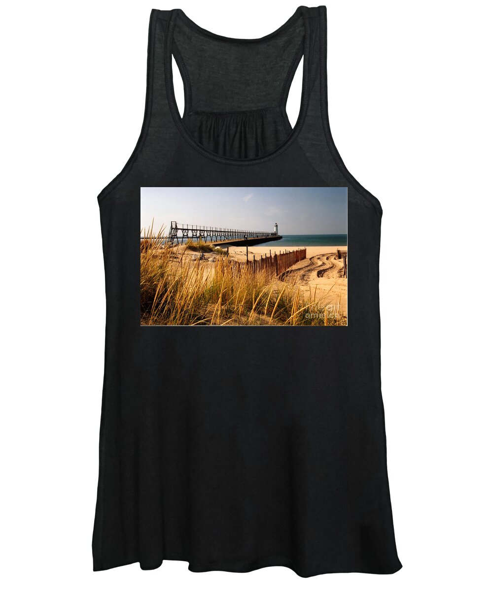 Lighthouse Women's Tank Top featuring the photograph Manistee Lighthouse by Crystal Nederman