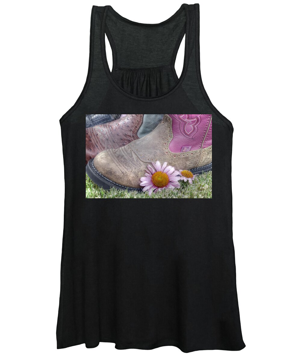 Clothing Women's Tank Top featuring the photograph Megaboots by Joan Carroll