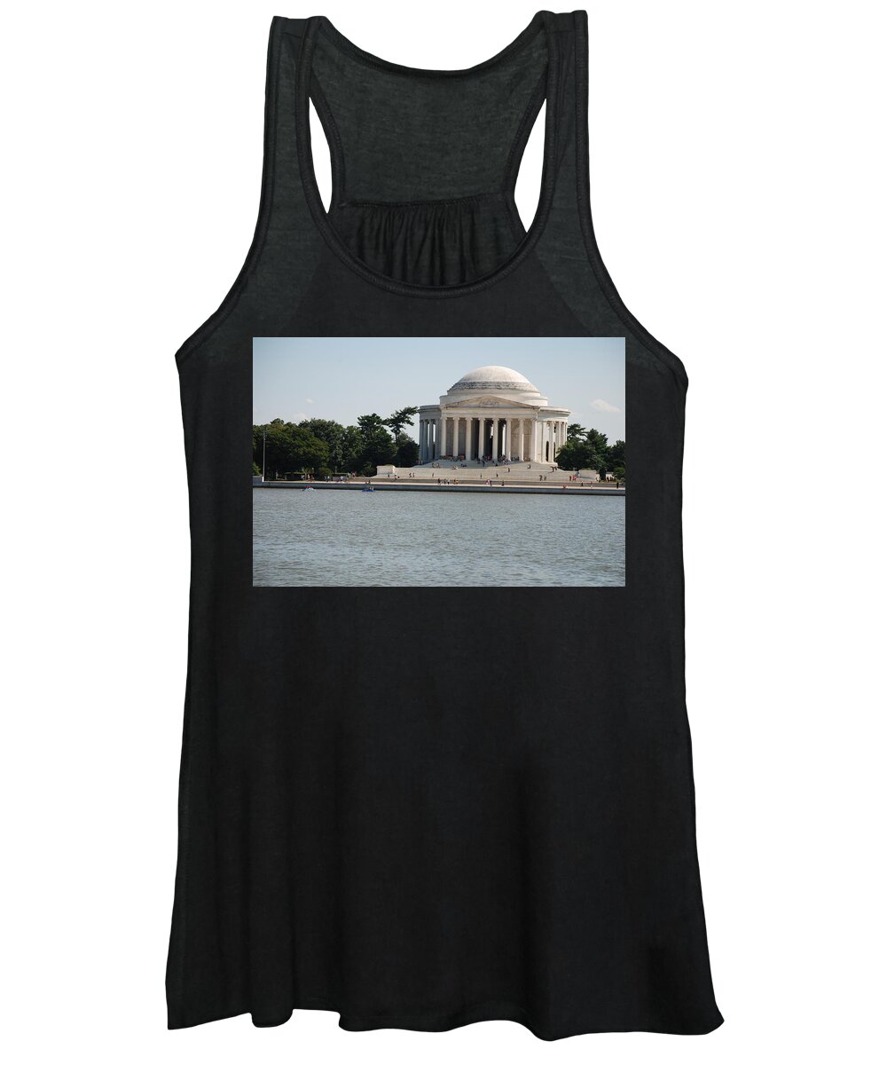 Declaration Of Independence Women's Tank Top featuring the photograph Memorial by the Water by Kenny Glover